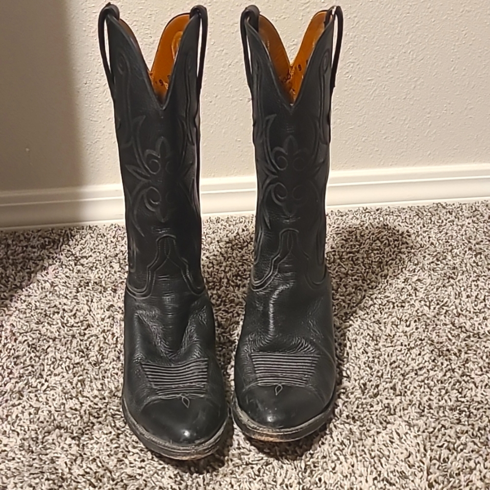 Lucchese Women's Cowgirl Western Boots 9 Black